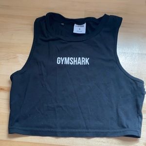 GYMSHARK CROP TANK BLACK